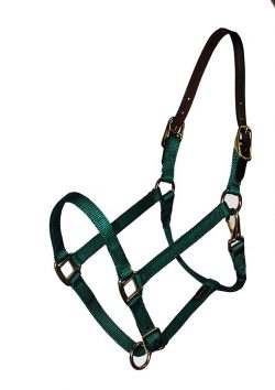 BREAKAWAY 3/4″ ADJUSTABLE NYLON HALTER, DURABLE BRONZE HARDWARE, breakaway, halter, nylon, Triple E Manufacturing, breakaway halter