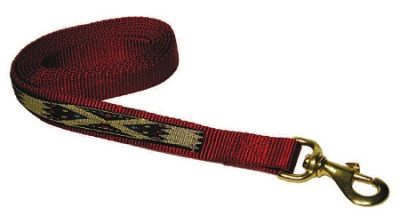 Premium 1" Nylon 7' Lead w/Durable Bronze Snap & Overlay, 7, lunge line, nylon, overlay, Triple E Manufacturing