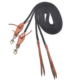 7' Split Rein, 3/8" Double-Braid Nylon Rope