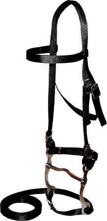 Nylon Bridle, Includes 5" Bit & 7' Reins, Horse Size