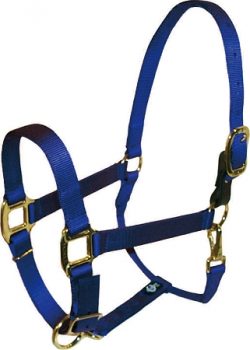 Breakaway 1" Adjustable Nylon Halter with Replaceable Leather Buckle, Durable Bronze Hardware, breakaway adjustable halter, nylon, halter, Triple E Manufacturing