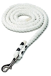 6' Cotton Rope Lead with Nickle Plate Swivel Snap