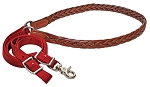7 1/2' Nylon Game Rein with Braided Leather Grip