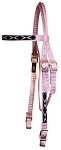 BROWBAND HEADSTALL WITH SOUTHWEST OVERLAY & CONWAY BUCKLES, browband, headstall, overlay, Triple E Manufacturing
