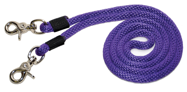 5' x 3/8" Poly Rope Single Rein w/ Nickel-Plated Scissor Snaps, poly, rope, single, rein, Triple E Manufacturing