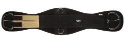 Contoured Poly Web Neoprene Girth w/ Single End Elastic, Stainless Steel E-Z Roller & Flat Buckles