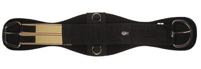 Contoured Poly Web Neoprene Girth w/ Single End Elastic, Stainless Steel E-Z Roller & Flat Buckles