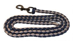 BRAIDED 1/2″ NYLON 8′ LEAD W/ STEEL GRAY SNAP, lead, braided nylon, Triple E Manufacturing