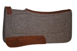 CONTOURED 100% WOOL FELT SADDLE PAD W/COMFORT GRIP PANELS, 32″ X 32″ X 1/2″, Contoured, Wool, felt, saddle, pad, comfort, grip, panels, Triple E Manufacturing