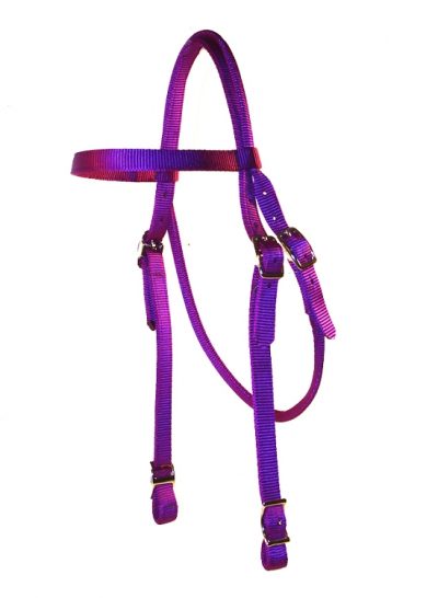 BROWBAND HEADSTALL WITH CONWAY BUCKLES, browband, headstall, nylon, Triple E Manufacturing