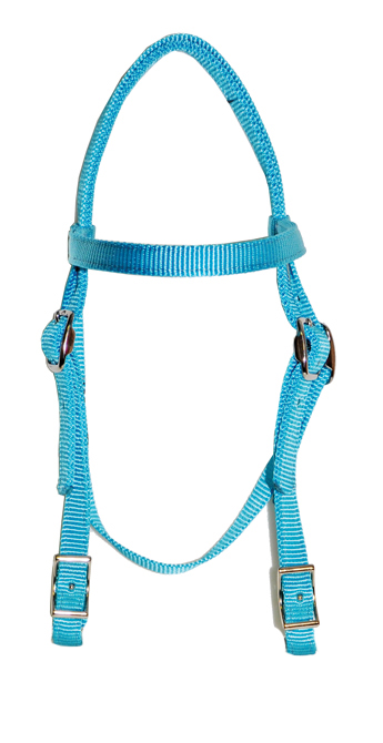MINI BROWBAND HEADSTALL W/ CONWAY BUCKLES, mini, browband, headstall, nylon, Triple E Manufacturing