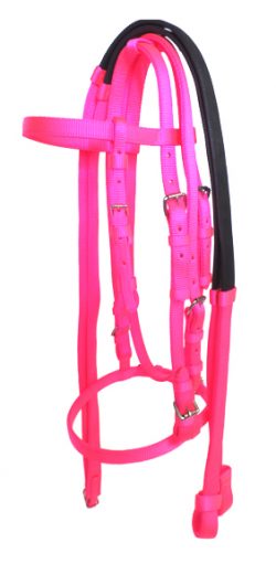 RACE BRIDLE WITH DOUBLE PLY REIN, race, bridle, nylon, rein, Triple E Manufacturing