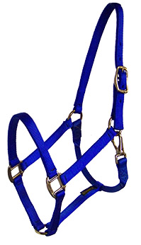 PREMIUM 3/4″ NYLON HALTER WITH SNAP, DURABLE BRONZE HARDWARE, nylon, halter, Triple E Manufacturing, nylon horse halter