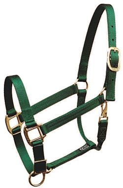 PREMIUM 1″ NYLON HALTER, FULLY ADJUSTABLE, DURABLE BRONZE HARDWARE, nylon, halter, adjustable, Triple E Manufacturing