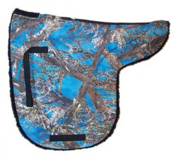 CAMOUFLAGE ENGLISH LANE FOX FLEECE BACK SADDLE PAD, saddle pad, camouflage, fleece, Triple E Manufacturing