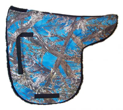 CAMOUFLAGE ENGLISH LANE FOX FLEECE BACK SADDLE PAD, saddle pad, camouflage, fleece, Triple E Manufacturing