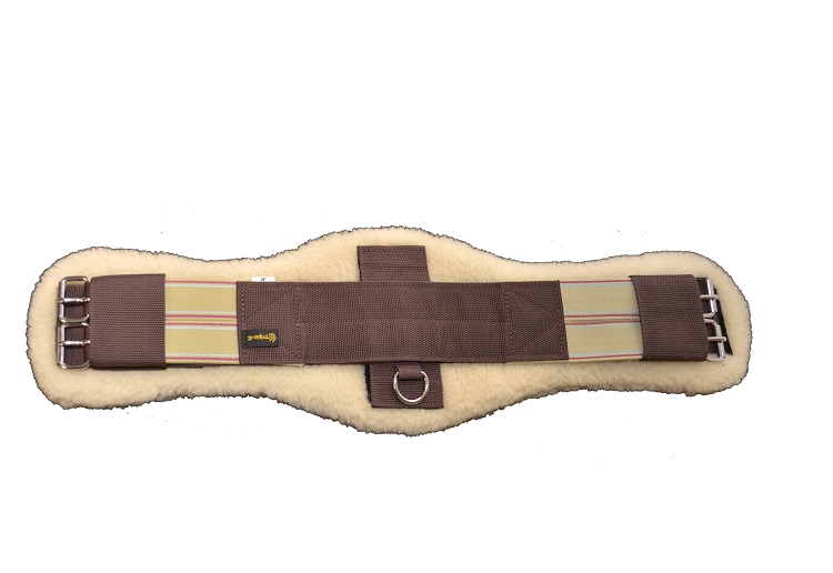 Details about   Cotton Neoprene Girth with Nickel Buckles-Black Brown Dual Color . 