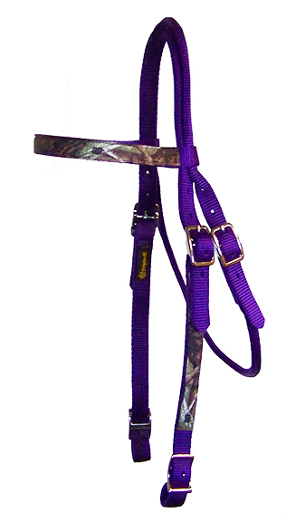 REALTREE® CAMOUFLAGE BROWBAND HEADSTALL WITH CONWAY BUCKLES, camouflage, browband, headstall, nylon, Triple E Manufacturing