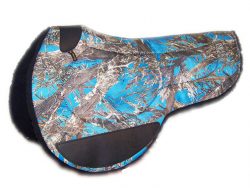 CAMOUFLAGE CONTOURED BARREL SADDLE PAD, FLEECE 28″ X 32″, camouflage, contoured, barrel, pad, fleece, Triple E Manufacturing