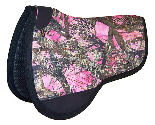 CAMOUFLAGE CONTOURED FULL COMFORT GRIP SADDLE PAD, ROUND, camouflage, contoured, full, comfort, grip, saddle, pad, round, Triple E Manufacturing