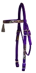REALTREE® CAMOUFLAGE BROWBAND HEADSTALL WITH TASSEL & CONWAY BUCKLES, camouflage, browband, headstall, nylon, Triple E Manufacturing