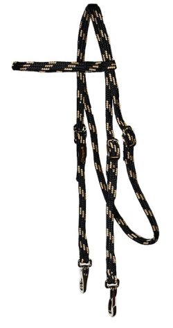 BROWBAND HEADSTALL, 5/8″ SOFT TOUCH FLAT BRAID WITH SNAPS, browband, headstall, soft braid, Triple E Manufacturing