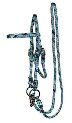 MINI BRIDLE, 5/8″ SOFT TOUCH FLAT BRAID W/ 3-1/2″ BIT & 4′ REINS, soft braid, mini, bridle, Triple E Manufacturing