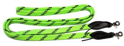 7/8″ X 8′ SOFT TOUCH FLAT BRAID TRAIL REIN W/ SLOBBER STRAPS & SNAPS, reins, soft braid, trail, Triple E Manufacturing