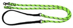 5/8″ X 7-1/2′ SOFT TOUCH FLAT BRAID GAME REIN W/ BRAIDED LEATHER GRIP, leather grip, reins, soft braid