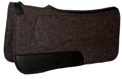 CONTOURED 100% WOOL FELT LAYERED SADDLE PAD WITH MEMORY FOAM INSERT, contoured, felt saddle pad, saddle pad, wool felt, memory foam insert, Triple E Manufacturing