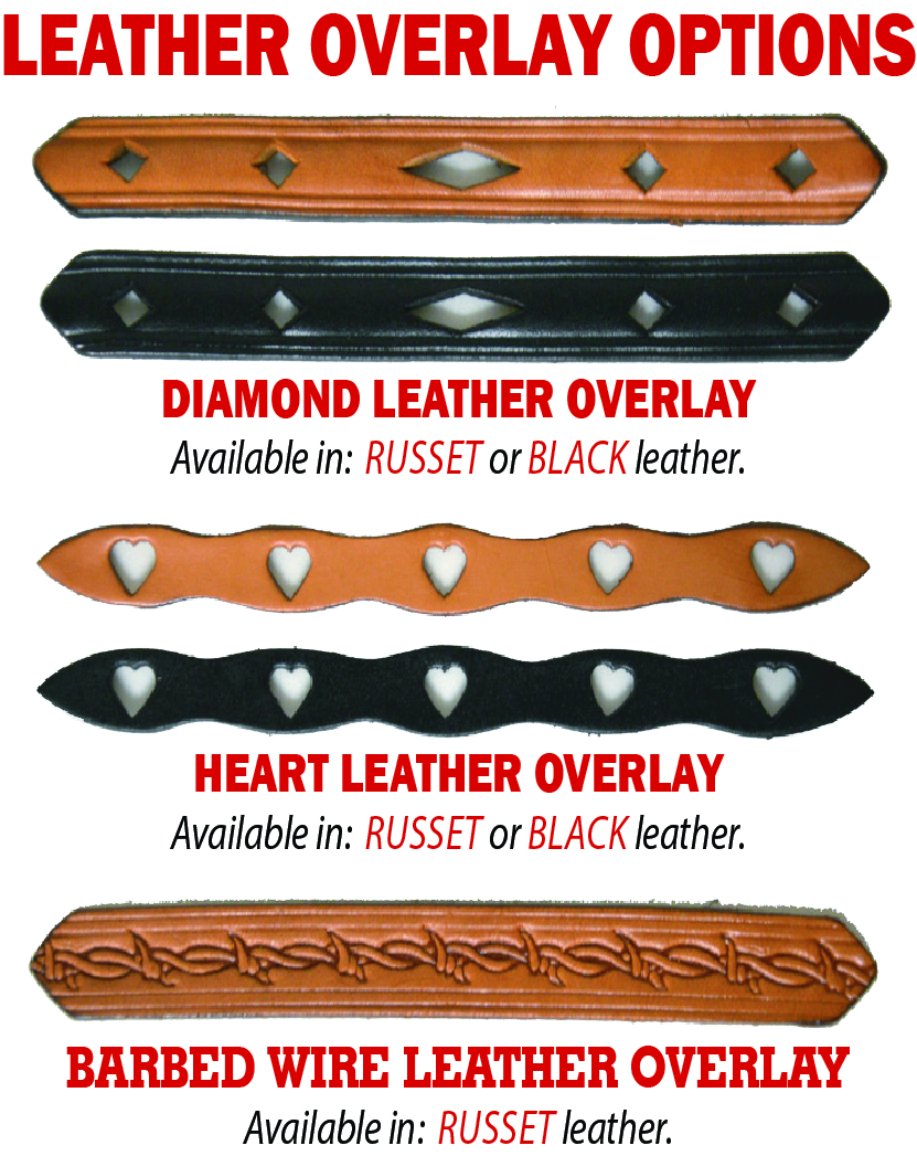 Leather Overlay Options, Triple E Manufacturing