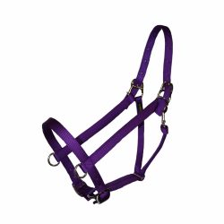 Parker Adjustable Halter with D-Rings and Snap, Triple E Manufacturing, nylon