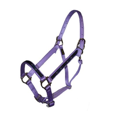 Parker Overlay Adjustable Halter, squares, snap, Triple E Manufacturing