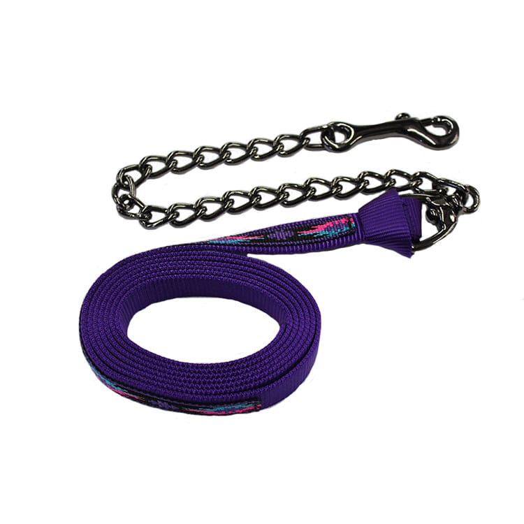 nylon, lead, looped, on, steel gray, chain, Triple E Manufacturing