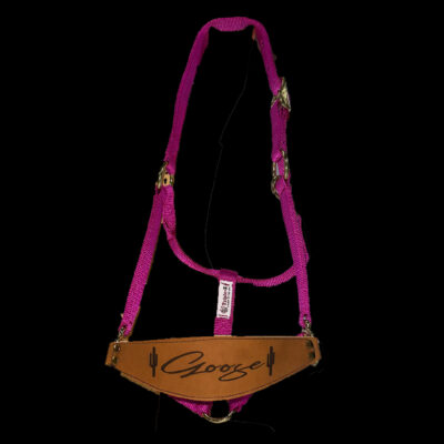Bronc Halter with Leather Nose and Snap  Malleable Iron Hardware - Image 2